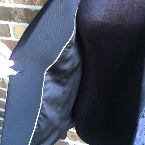 Banana REPUBLIC Navy Blue Black Collar Blazer - Picture 6 of 8